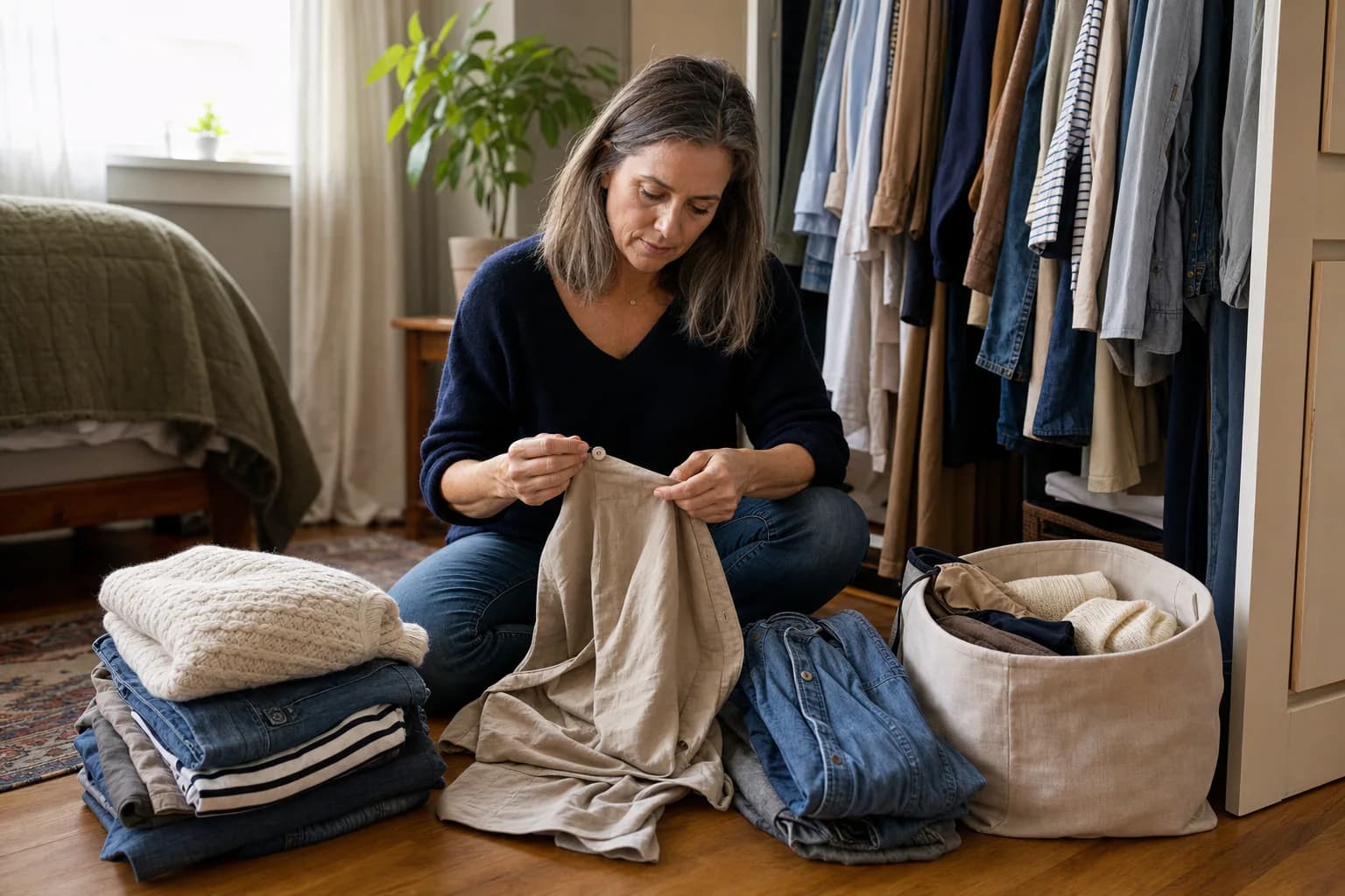 Wardrobe cleanout categories based on real outfit evidence